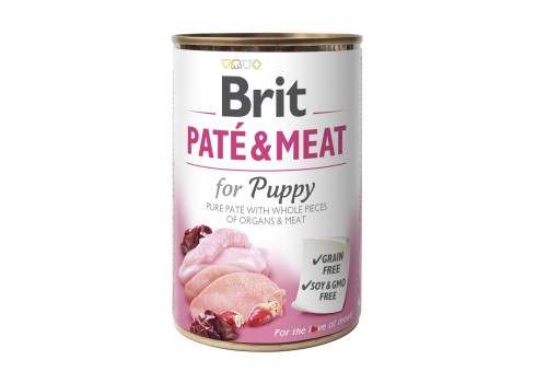 Brit Care Chicken & Turkey Pate & Meat for Puppy konserv 400g