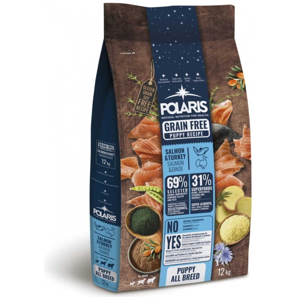 Polaris grainfree puppy salmon&turkey koeratoit 12kg
