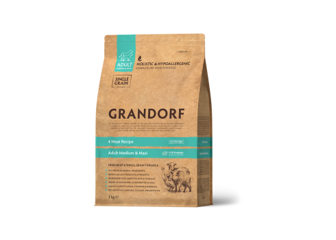 Grandorf Dog - 4 liha 3kg - Adult Medium & Maxi koeratoit