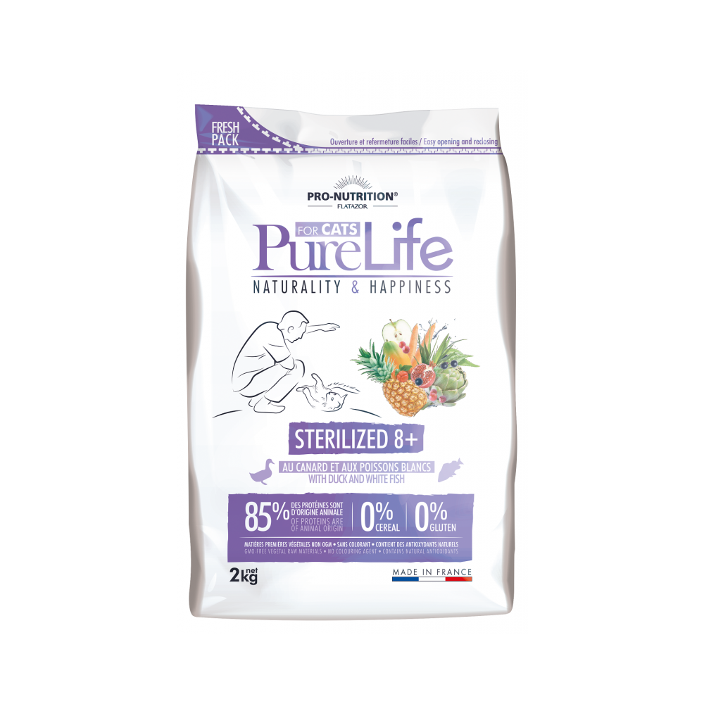 Pro-Nutrition teraviljavaba kassitoit Sterilised 8+ pardiliha ja valge kalaga 2kg