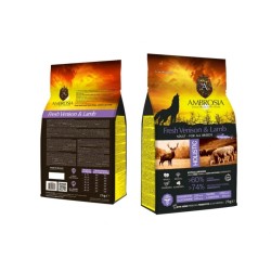 Ambrosia teraviljavaba Adult koeratoit Uluki- ja Lambalihaga 12kg