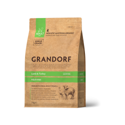 Grandorf Dog - Lammas ja kalkun 3kg - Mini Adult koeratoit