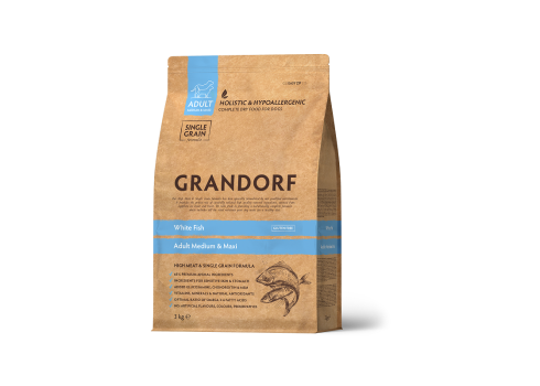 Grandorf Dog - Valge kala 10kg - Adult Medium & Maxi koeratoit
