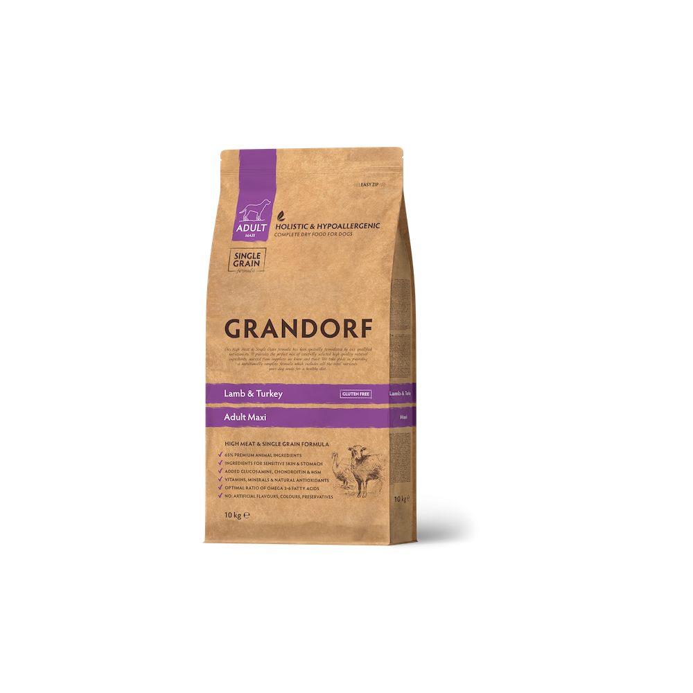 Grandorf Dog - Lammas ja kalkun 10kg - Maxi Adult koeratoit
