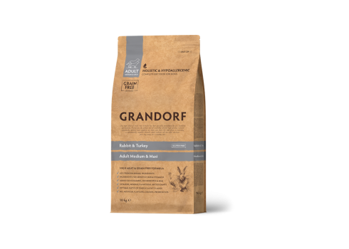 Grandorf Dog - Jänese- ja kalkuniliha 10kg - Adult Medium ja Maxi koeratoit