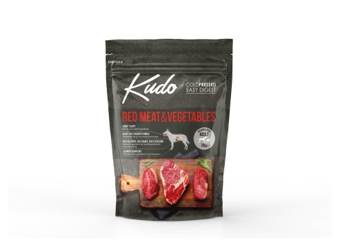 Kudo Red Meat & Vegetables külmpressitud koeratoit 3kg