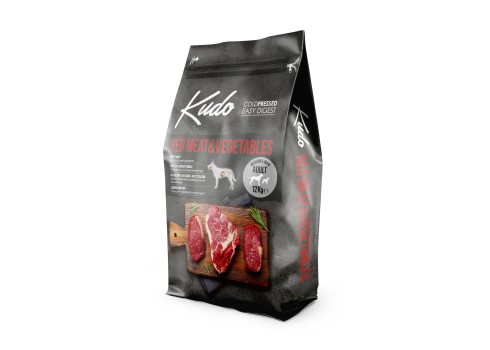 Kudo Red Meat & Vegetables külmpressitud koeratoit 12kg