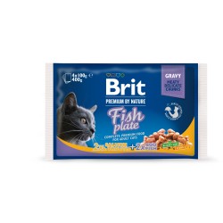 Brit Premium Fish Plate multipakk märgtoit kassidele 4x100g