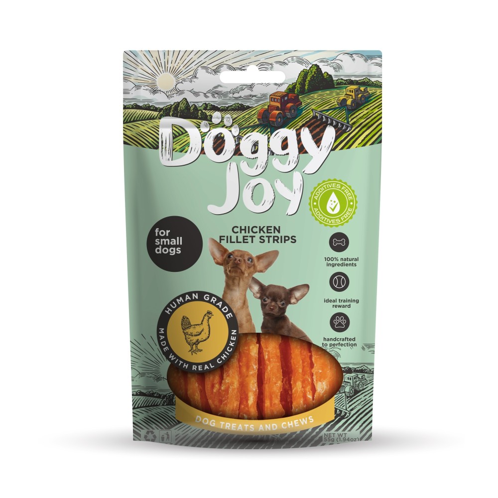Doggy Joy chicken fillet strips närimismaiused koerale 55g