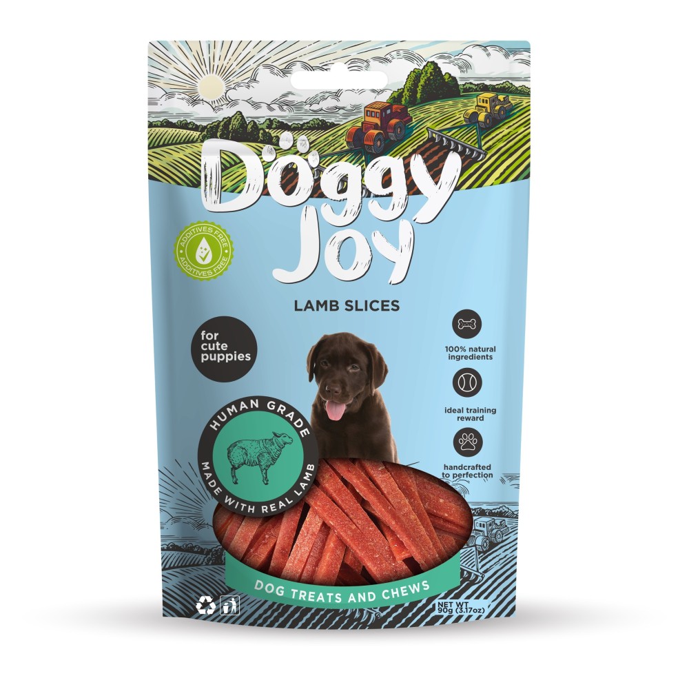 Doggy Joy lamb slices närimismaiused kutsikale 90g Doggy Joy lamb slices närimismaiused kutsikale 90g