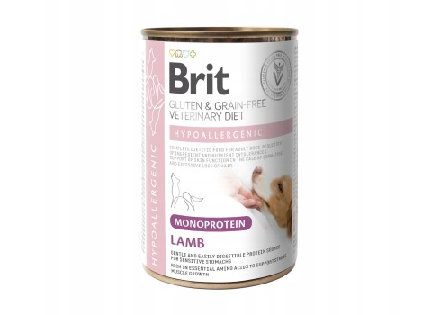 Brit Veterinary Diet Hypoallergenic Monoprotein Lamb konserv koerale 400g