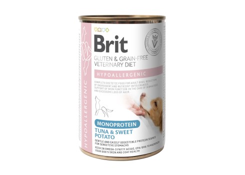 Brit Veterinary Diet Hypoallergenic Monoprotein Tuna konserv koerale 400g