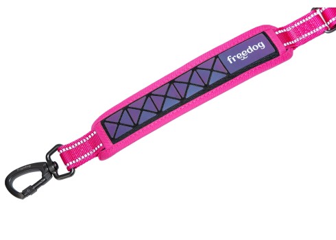 Freedog Boreal fuksiaroosa jalutusrihm koerale 25mm x 120-180cm