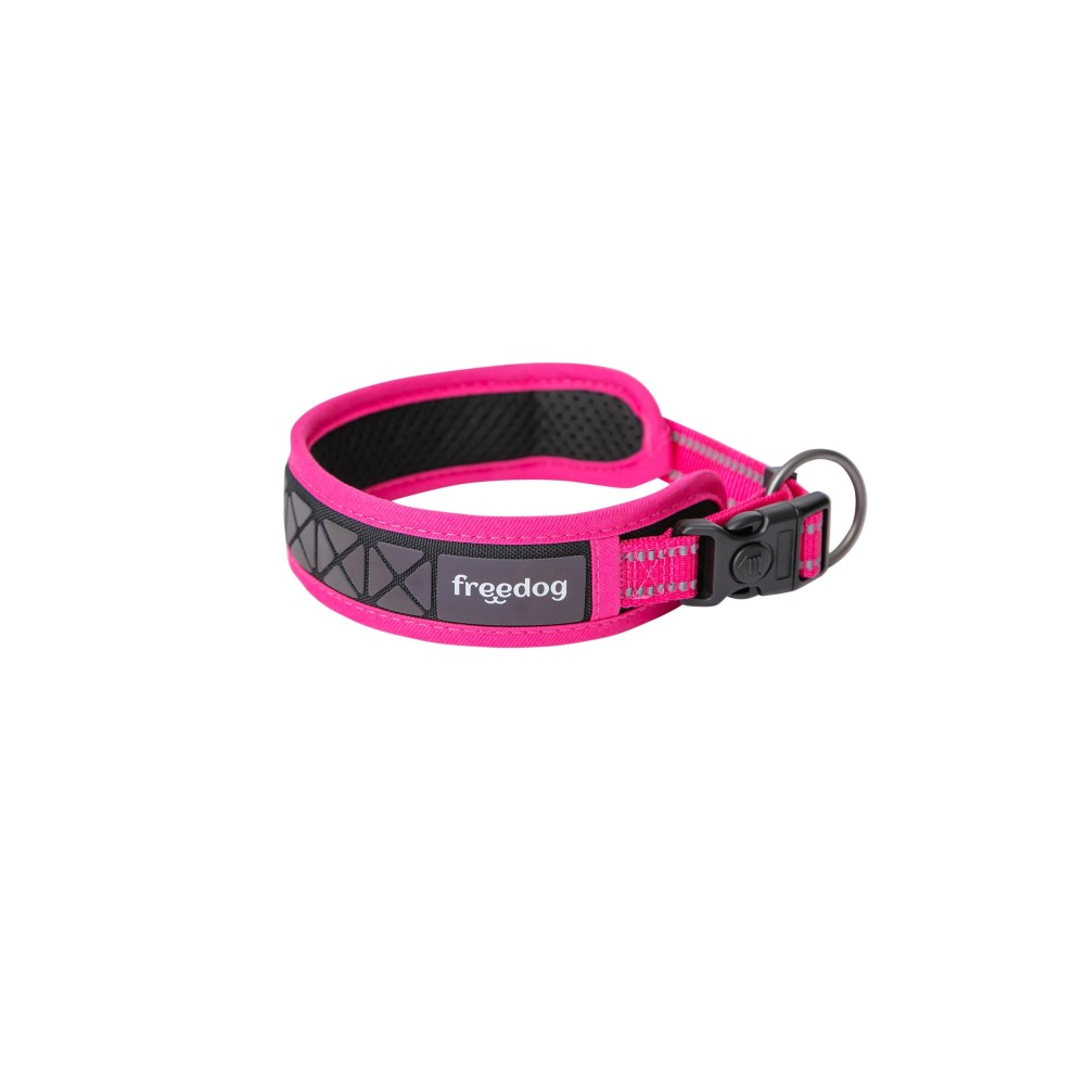 Freedog Boreal fuksiaroosa kaelarihm koerale 20mm x 43-52cm