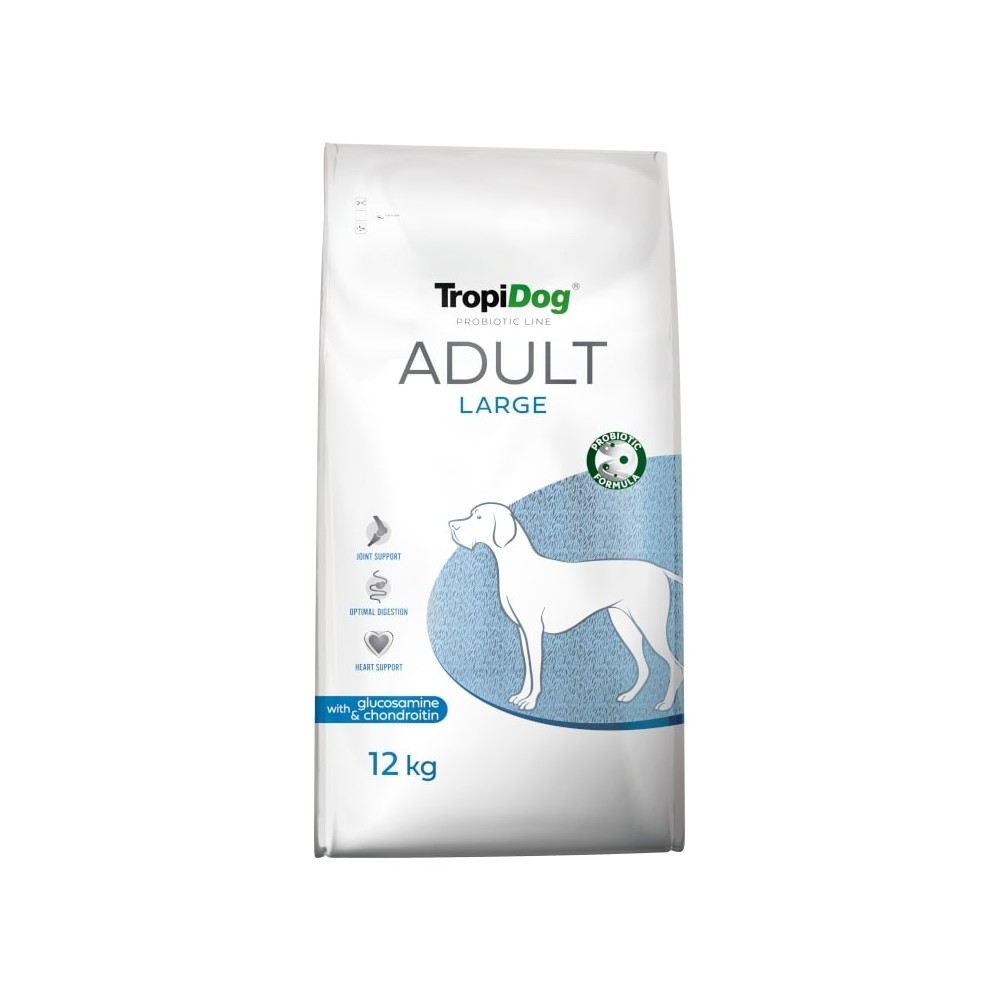 TropiDog Adult Large Probiotic Line koertoit 12kg TropiDog Adult Large Probiotic Line koertoit 12kg