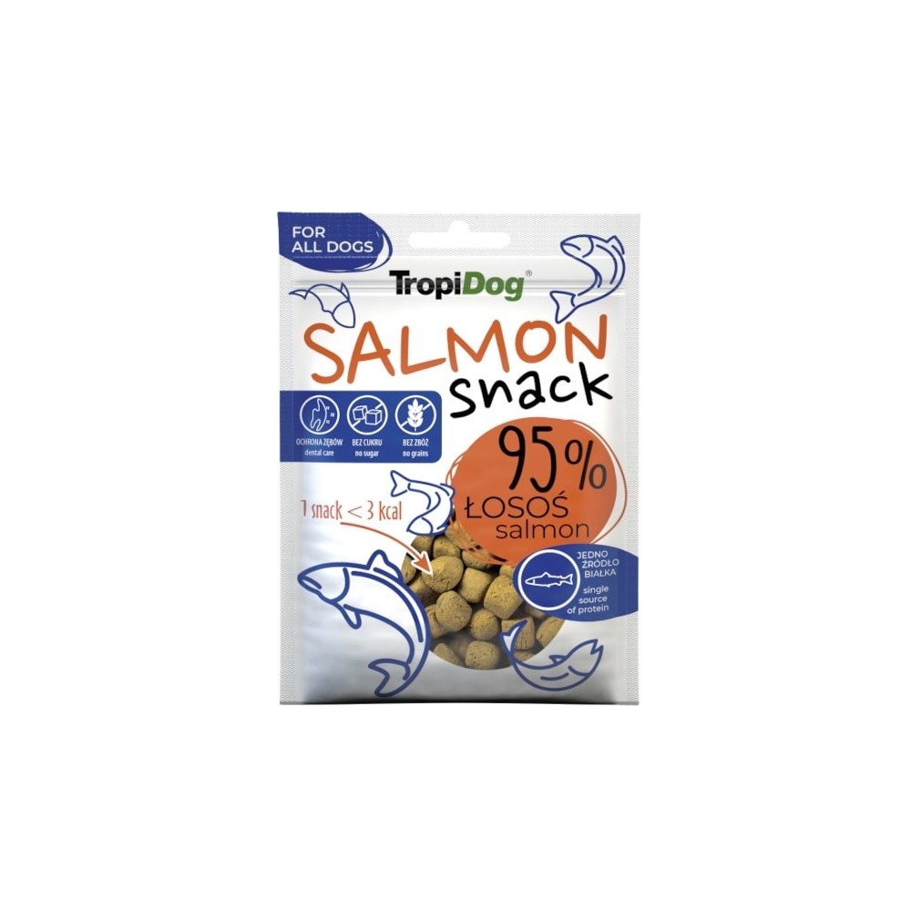 TropiDog Salmon Snack koeramaius 70g