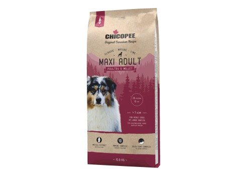 Chicopee CNL Maxi Adult Poultry & Millet koeratoit 15kg