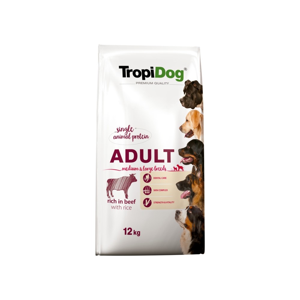 TropiDog Premium Beef with Rice koertoit 12kg