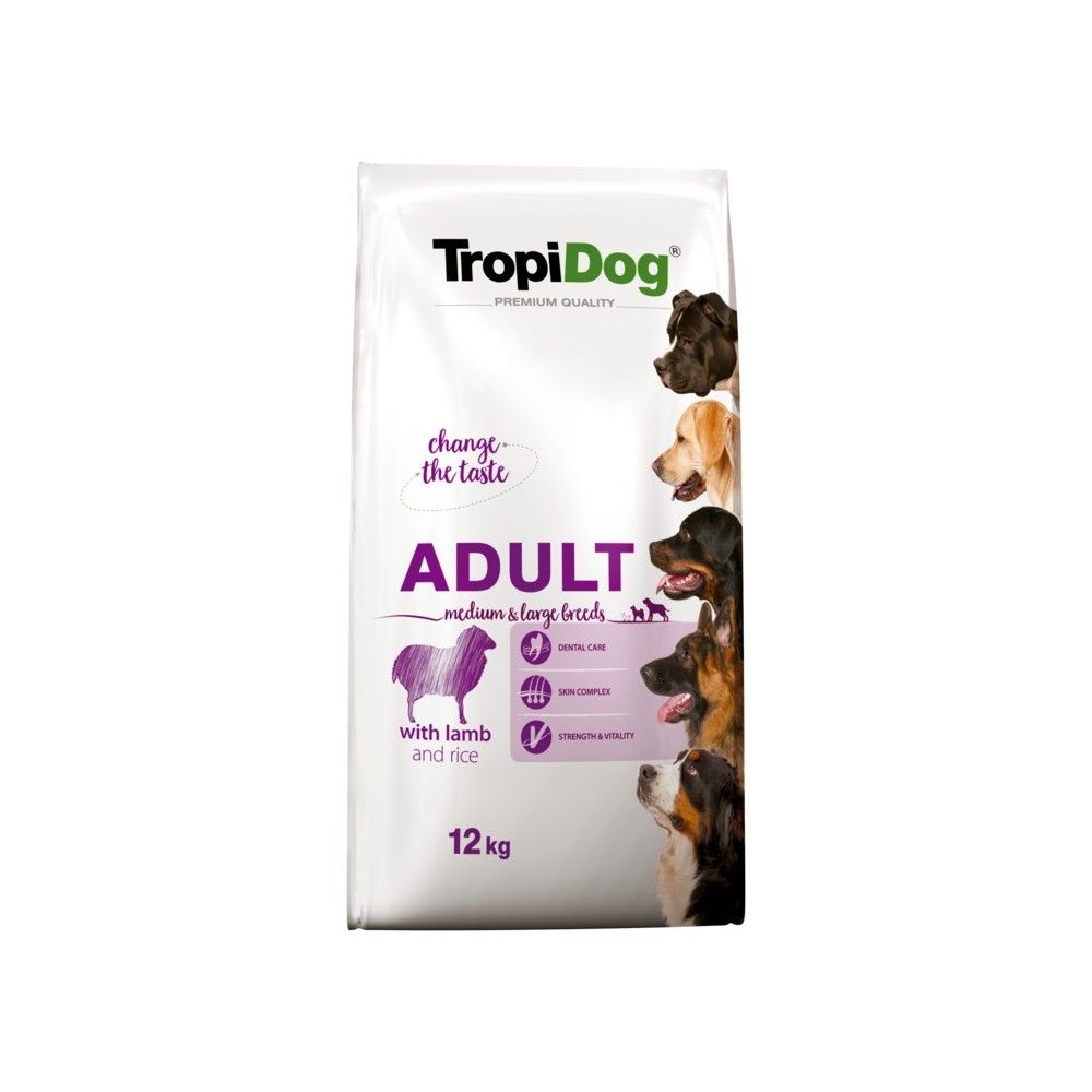 TropiDog Premium Lamb with Rice koertoit 12kg