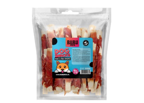 Bubu Pets koeramaius pardi ja kalaga ribad 500g