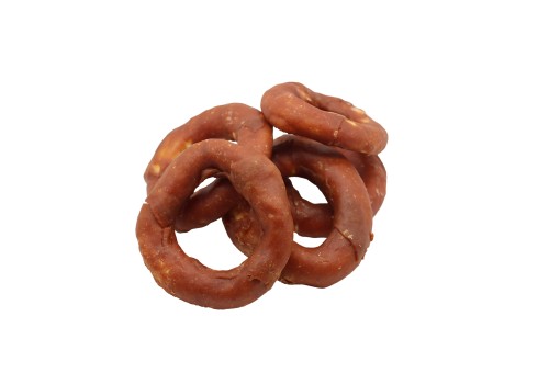 Bubu Pets koeramaius veisenahast rõngad lambalihaga 10cm 500g