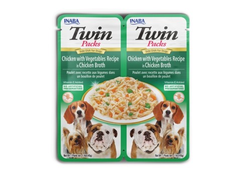 Churu Twin Chicken with Vegetables maius koerale 2x40g