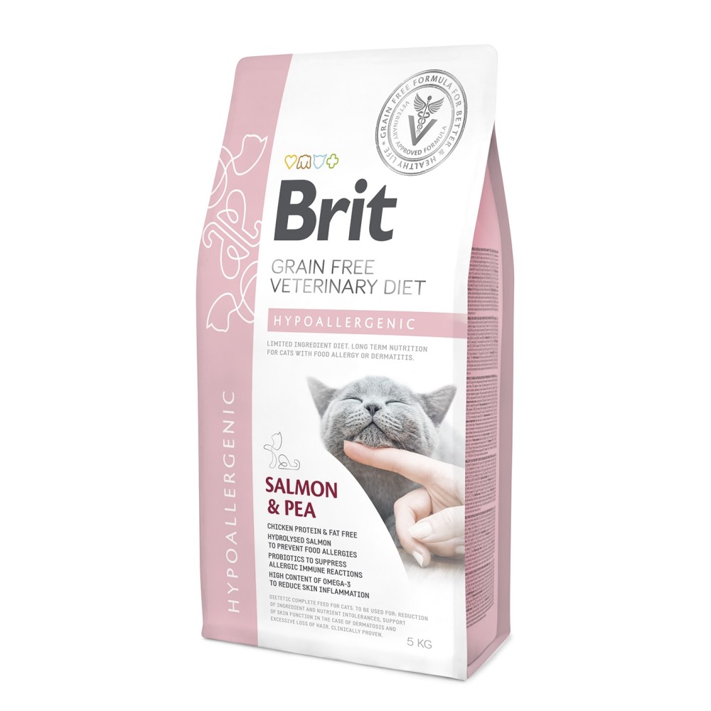 Brit Veterinary Diet Hypoallergenic erisööt kassidele 5kg