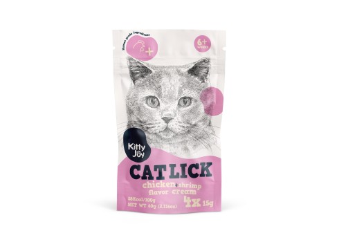 Kitty Joy Cat Lick kana ja krevetiga kassimaius 4x15g