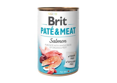 Brit Care Salmon Paté & Meat konserv koertele 400g