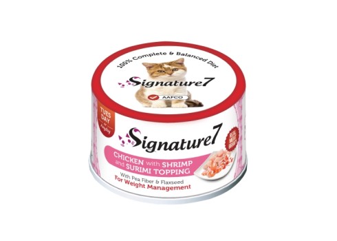 Signature7 Chicken with Shrimp and Surimi konserv kassidele 70g