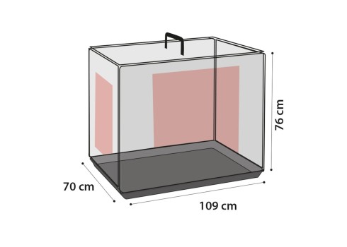 Flamingo metallpuur Keo koerale XL 70x109x76cm