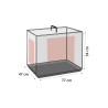 Flamingo must metallpuur Keo koerale M 47x77x54cm