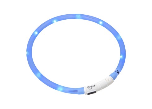 Flamingo LED kaelarihm koertele sinine 20-70cm 16mm