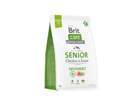 Brit Care Sustainable Senior Chicken & Insect koeratoit 3kg