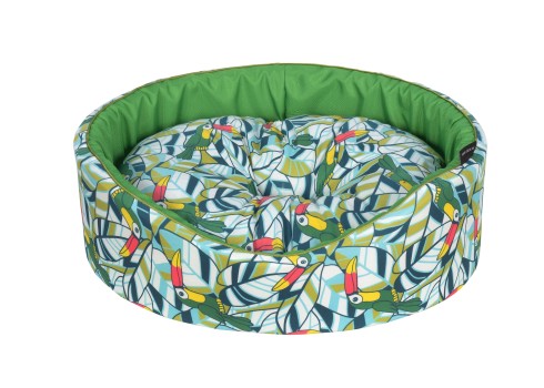 Cazo Foam Bed Cotton Toucan pesa koertele 44x38cm