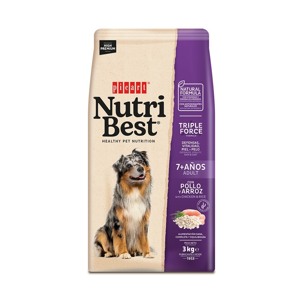Nutribest Adult 7+ Chicken & Rice koeratoit 3kg