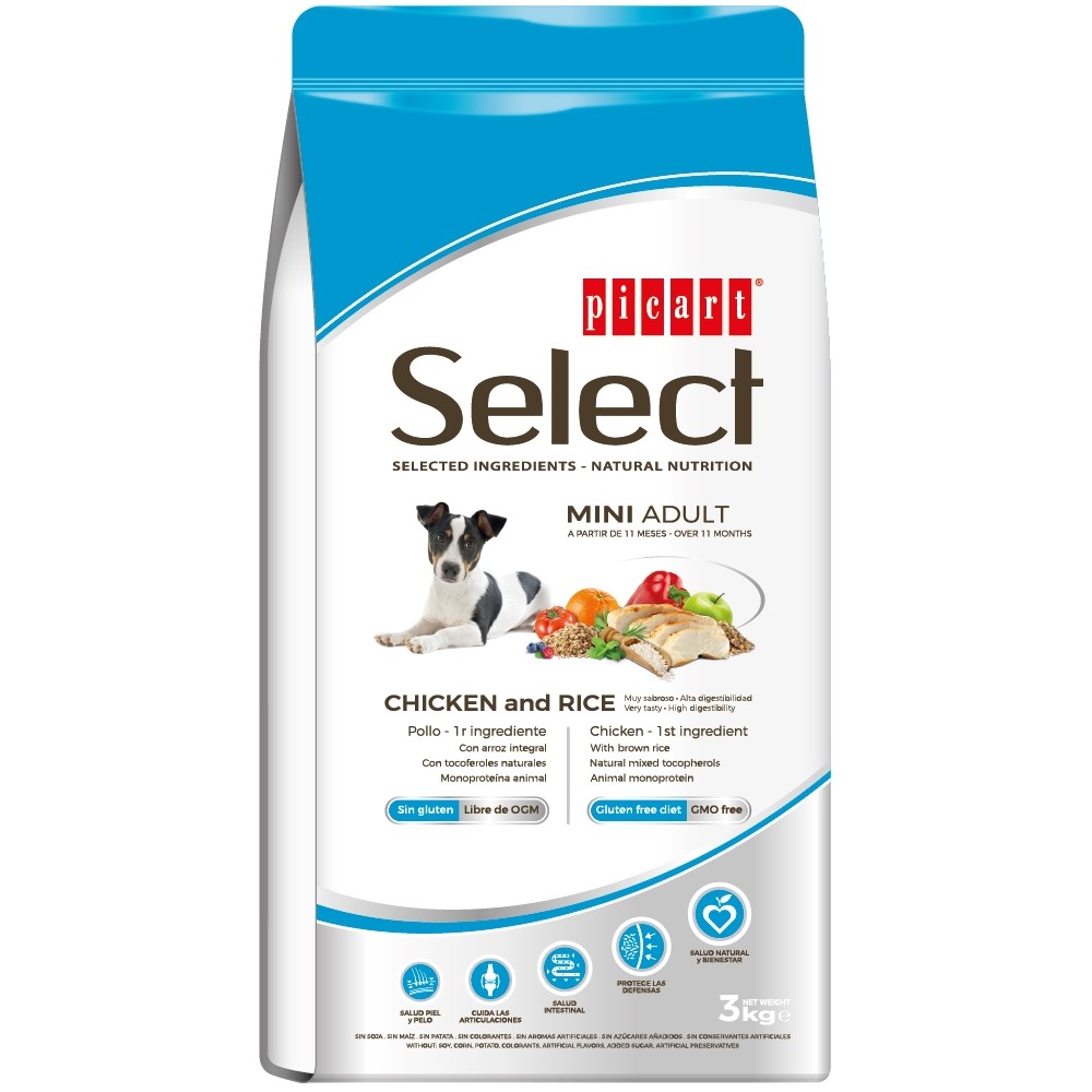 Select Mini Adult Chicken And Rice koeratoit 3kg