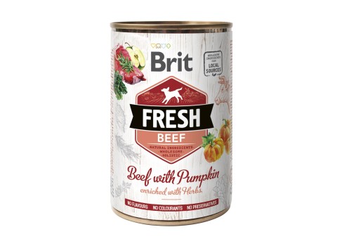 Brit Fresh Beef with Pumpkin konserv koertele 400g