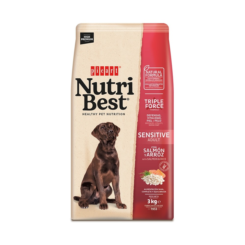 Nutribest Adult Sensitive Salmon & Rice koeratoit 3kg