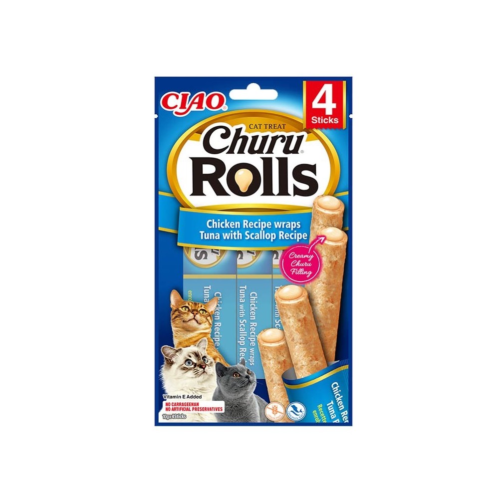 Churu Rolls kassimaius kana, tuunikala ja kammkarbiga 4x10g