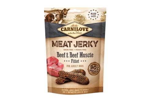 Carnilove Dog Jerky Beef & Beef Muscle maius koerale 100g