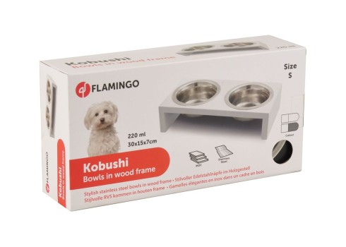 Flamingo metallist kausid puidust alusel 2x220ml