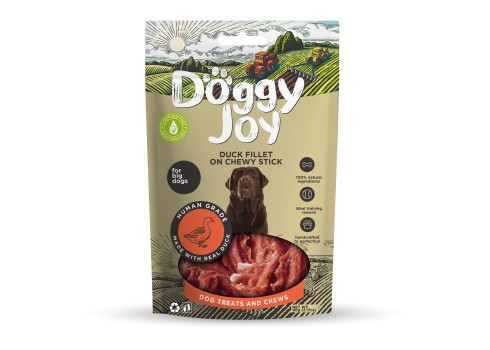 Doggy Joy duck fillet on chewy stick närimismaiused koertele 90g