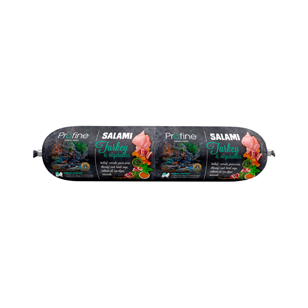 Profine Turkey & Vegetables Salami vorst koertele 800g