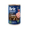 Brit Premium by Nature konserv Chicken with Hearts koertele 400g