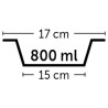 Flamingo libisemisvastase põhjaga helesinine kauss koerale ø 17cm - 800ml