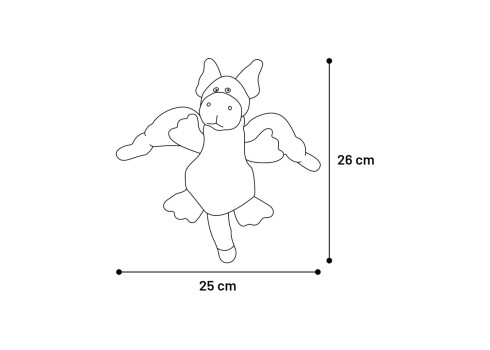 Flamingo pehme mänguasi Draakon koerale 26cm