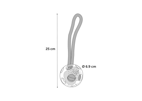 Flamingo koera mänguasi köiega pall 25cm