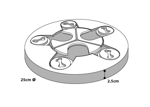 Flamingo interaktiivne puidust mänguasi Athena koertele ø 25cm