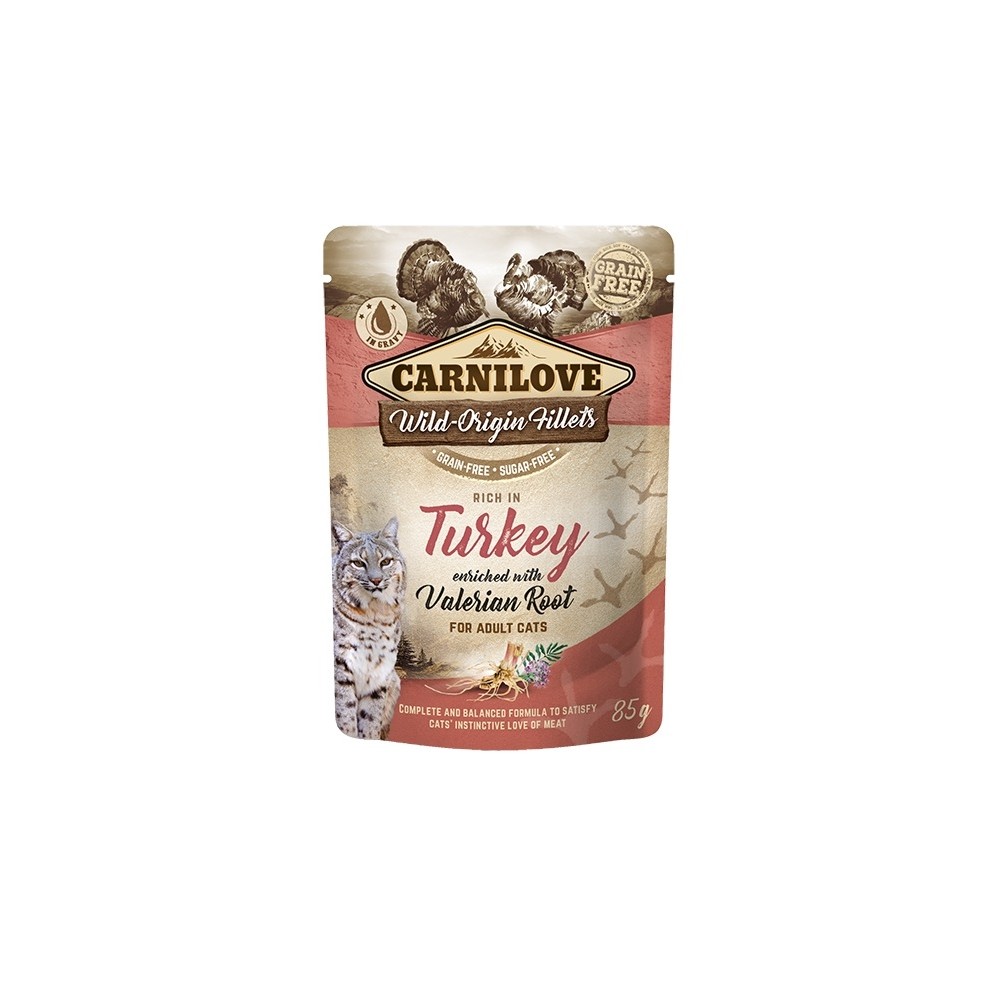 Carnilove Cat Pouch Turkey Valeriana einekotike kassidele 85g